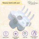 Parcelona French Big Flower 2 3/4" Celluloid Covered Spring Hair Claw for Women