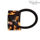 French Amie Canopy Celluloid Handmade Ponytail Elastic Hair Ties for Women