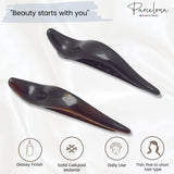 Parcelona French Brill Beak Mini Set of 2 Black Shell Side Slide Jaw Hair Claw