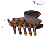 French Amie Chic Small Handmade Celluloid Acetate Jaw Hair Claw Clips