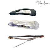 Parcelona French Clic Clac 2 1/4" Celluloid No Slip Grip Snap Hair Clips