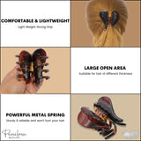 Parcelona French Hair Claw with Wings Shell Small Celluloid Clip for Women