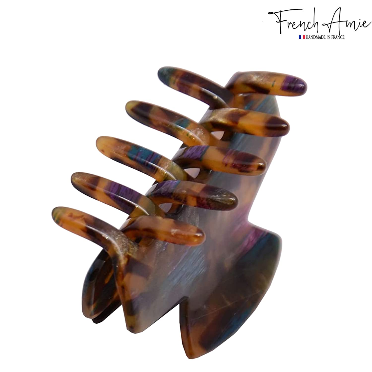 French Amie Chic Small Handmade Cellulose Acetate Jaw Hair Claw Clips