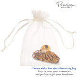 Parcelona French Rain Drop Small 2 3/4" Celluloid Jaw Hair Claw for Women