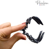 Parcelona French Beau Medium Black Jaw Hair Claw Clip Clutcher Clamp