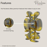 Parcelona French Classic Small 2.5" Celluloid Set of 2 Jaw Hair Claws for Women