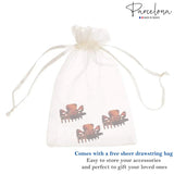 Parcelona French Classic 1.5" Small Celluloid Set of 3 Hair Claws for Women