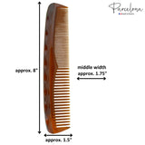 Parcelona French Sleek Wide Long 8" Tortoise Shell Celluloid Hair Comb for Women