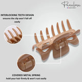 Parcelona French Classic Small 2.5" Celluloid Set of 2 Jaw Hair Claws for Women