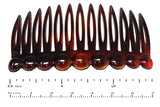 Parcelona French Circles Edge Shell Small Celluloid Set of 2 Side Hair Combs