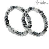 Parcelona Flexible Set of 4 Chenille Ponytail Holder Elastic Hair Ties