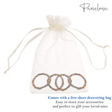 Parcelona Flexible Set of 4 Chenille Ponytail Holder Elastic Hair Ties