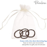 Parcelona Flexible Set of 4 Chenille Ponytail Holder Elastic Hair Ties