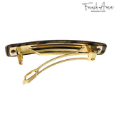French Amie Small 2 1/4" Celluloid Handmade Hair Barrette for Women and Girls
