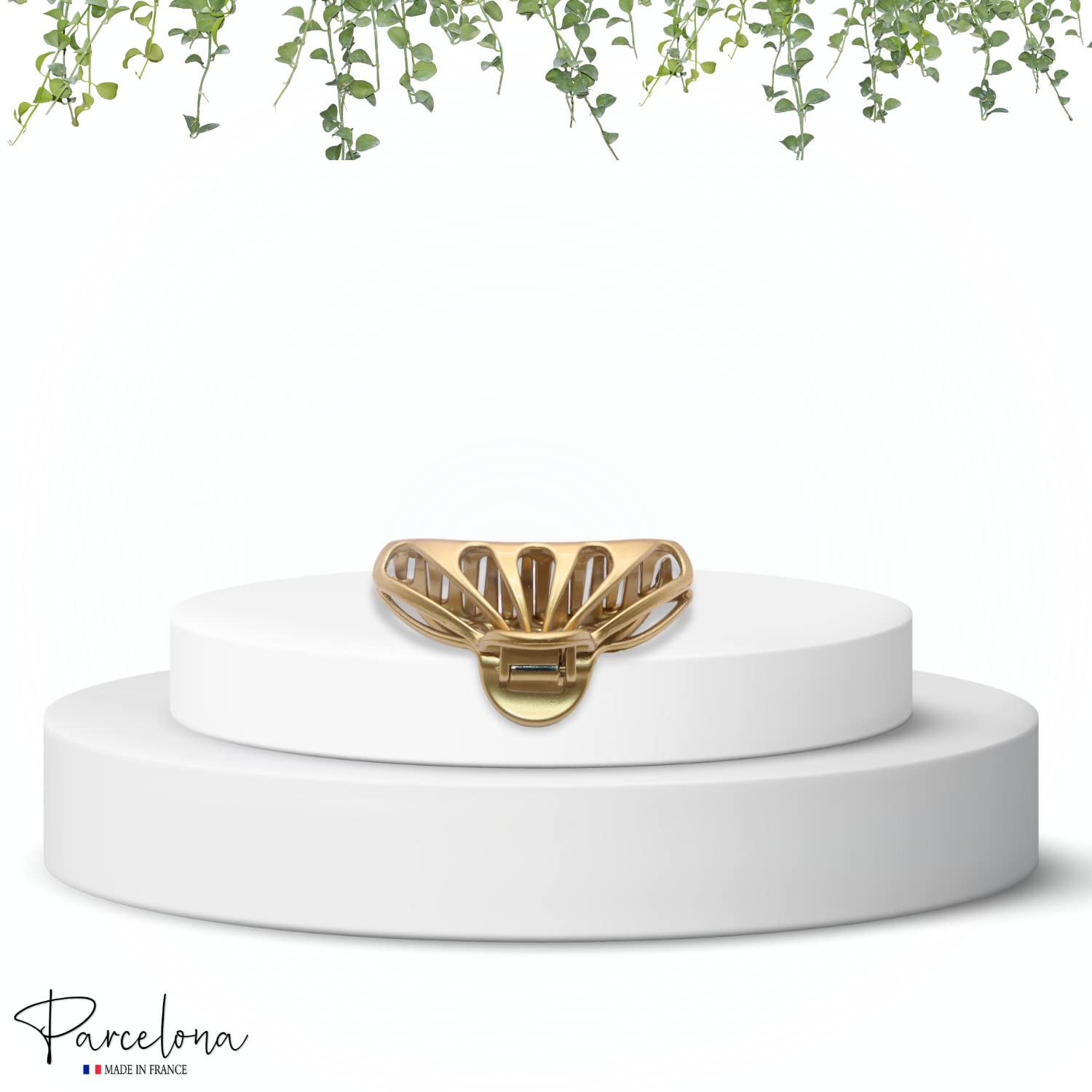 Parcelona French Rain Drop Small 2 3/4" Cellulose Jaw Hair Claw for Women