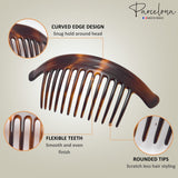 Parcelona France Arch Extra Large Shell 13 Teeth Interlocking Side Hair