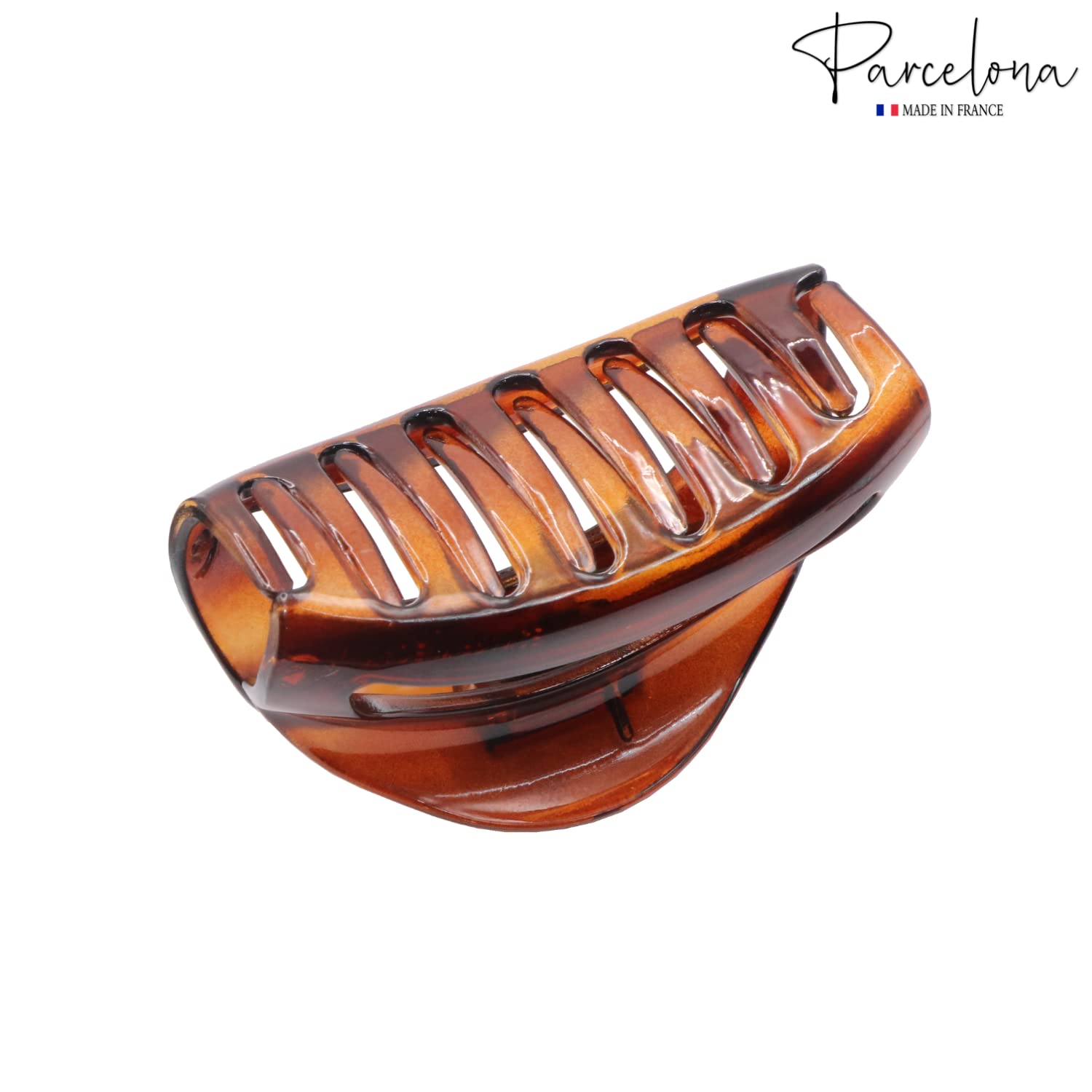 Parcelona French Vrille 2 3/4" Small Shell Jaw Hair Claw Clip for Women
