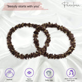 Parcelona Flexible Set of 4 Chenille Ponytail Holder Elastic Hair Ties