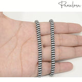 Parcelona Thin Stripes Set of 4 Ponytail Holder Elastic Hair Ties  for Women