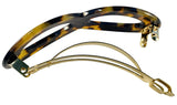 French Amie Infinity Tokyo Hair Clip Automatic Barrette with Golden Clasp