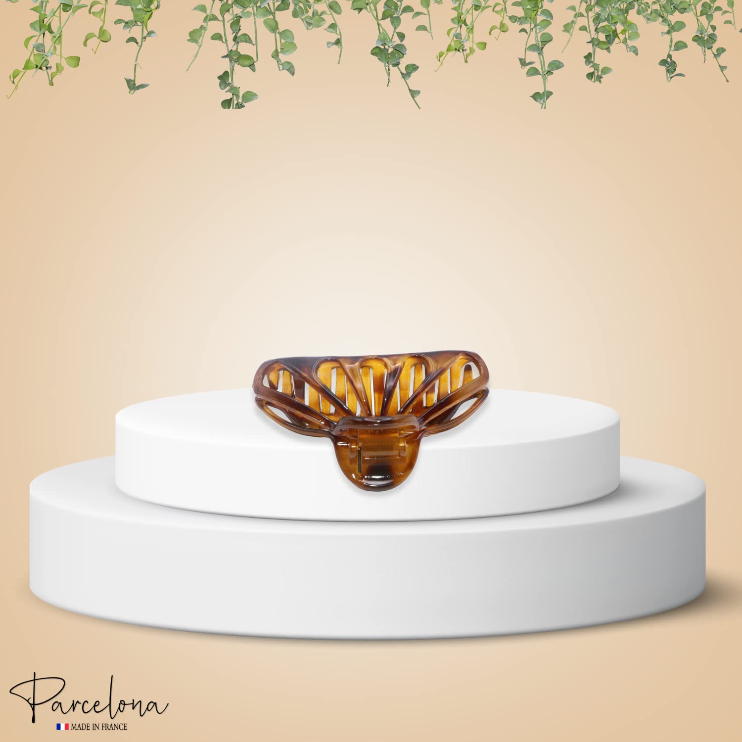 Parcelona French Rain Drop Small 2 3/4" Cellulose Jaw Hair Claw for Women