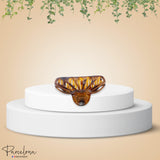 Parcelona French Rain Drop Small 2 3/4" Celluloid Jaw Hair Claw for Women