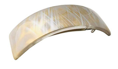 Parcelona French Curved Golden Touch Foot Print Volume Hair Clip Barrette