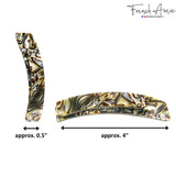 French Amie Elongated Curve 4" Celluloid Handmade Banana Hair Clip for Women