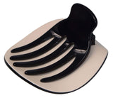 French Amie Handmade Onde Cream Ivory Hair Side Slider In Secure Grip Claw Clip