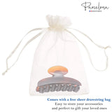 Parcelona French Glossy Oval Medium 3.5" Celluloid No Slip Hair Claw for Women