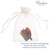Parcelona French Hair Claw with Wings Shell Small Celluloid Clip for Women
