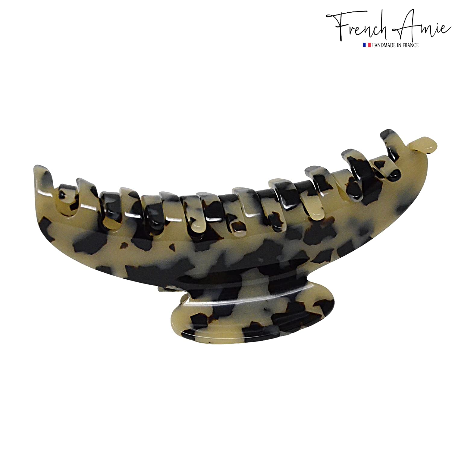 French Amie Contour Large 4 ¾” Cellulose Handmade Jaw Hair Claw Clip for Women