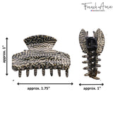 French Amie Chic Small Handmade Celluloid Acetate Jaw Hair Claw Clips