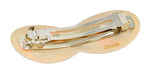 Parcelona French Hugs Pegasus Golden Pink Brown Splash Handpainted Hair Barrette