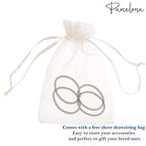 Parcelona Thin Stripes Set of 4 Ponytail Holder Elastic Hair Ties  for Women