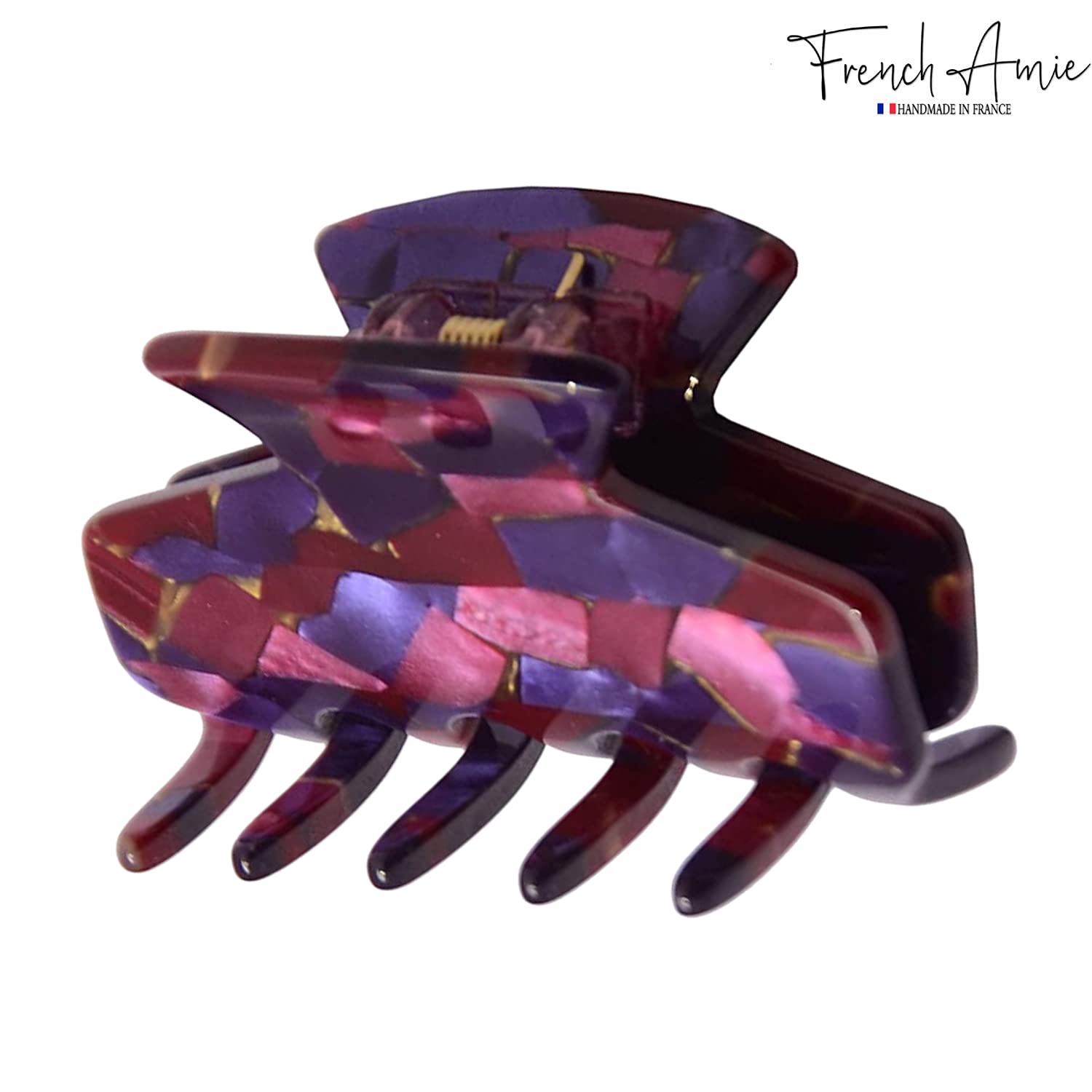 French Amie Chic Small Handmade Cellulose Acetate Jaw Hair Claw Clips