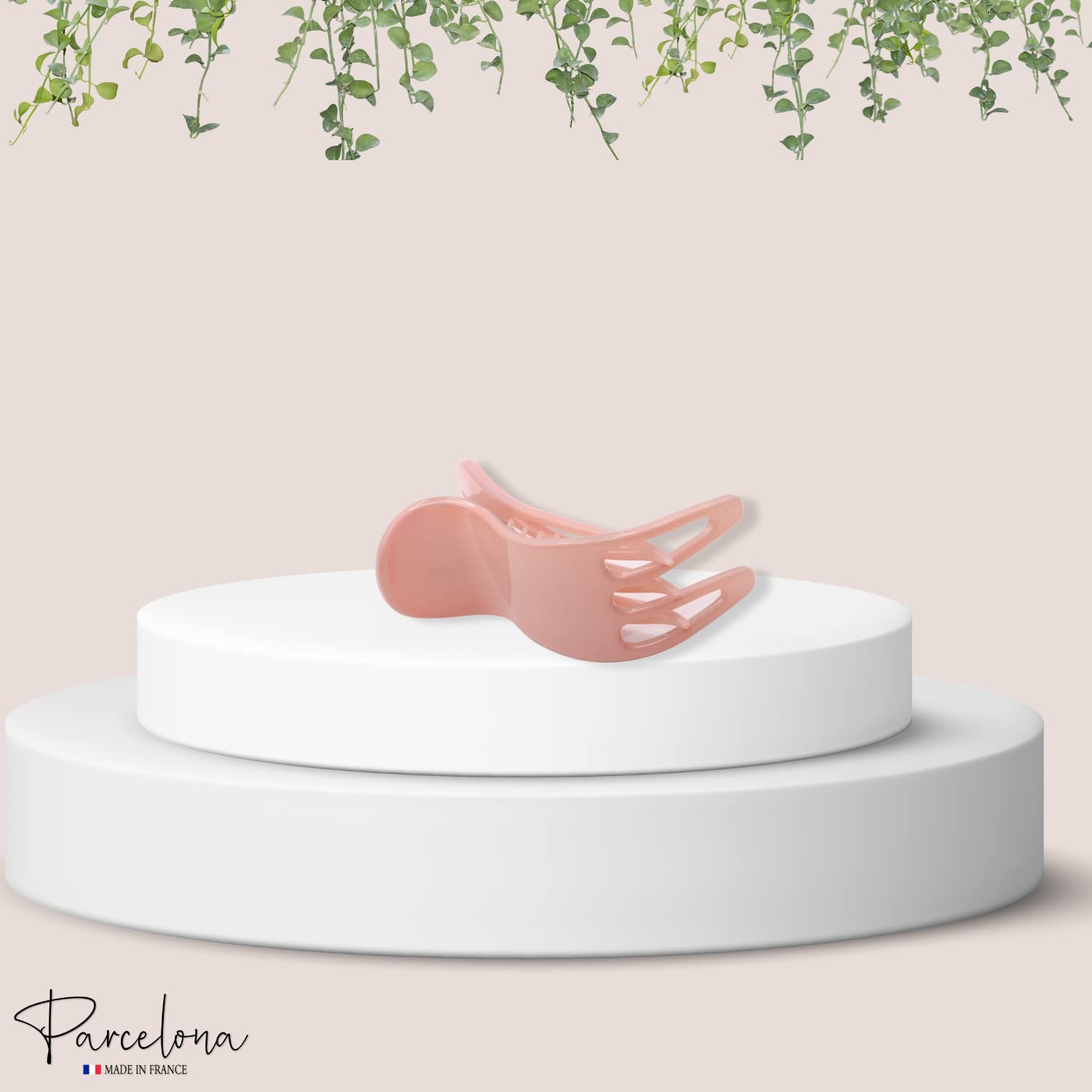 Parcelona French Simply Bear Paw Medium 3” Cellulose Hair Claw Clip for Women
