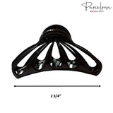 Parcelona French Rain Drop 2 Small Shell & Black Celluloid Jaw Hair Claws