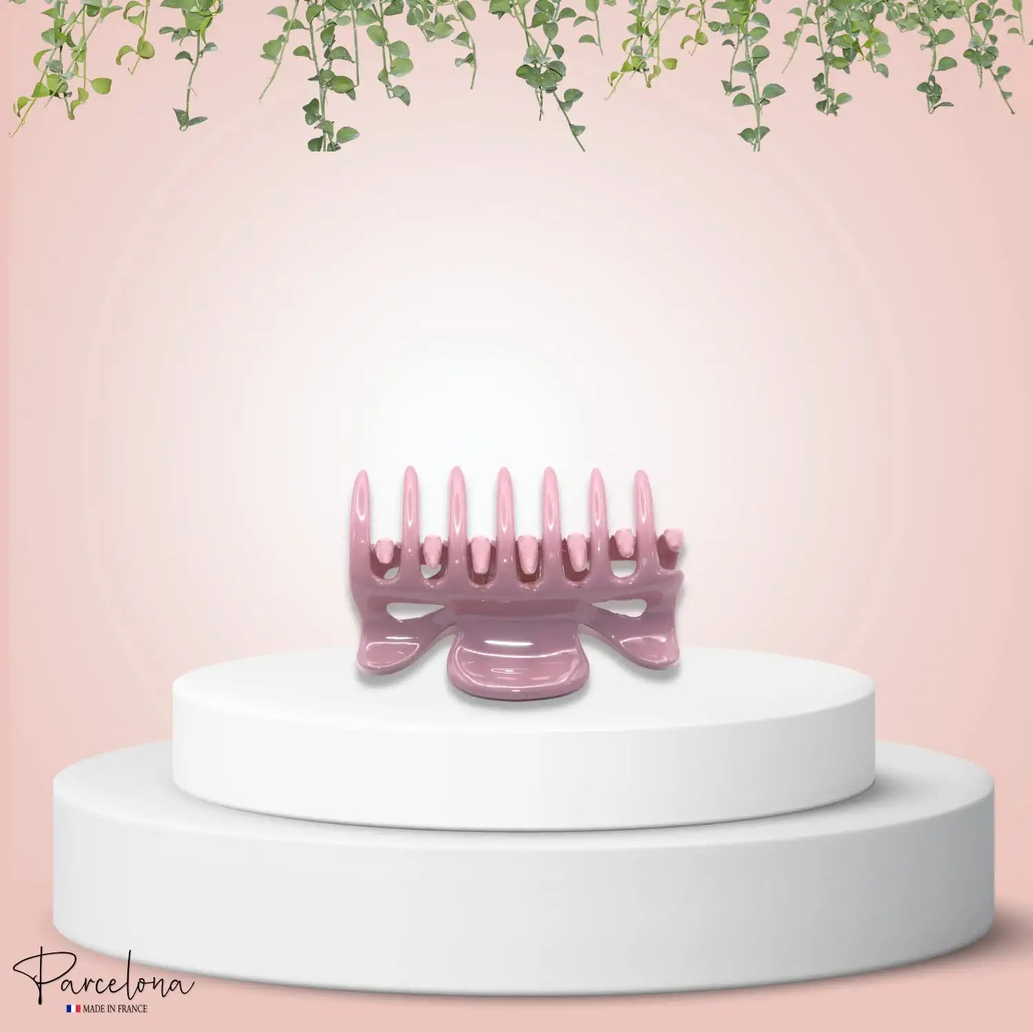 Parcelona French Classic Small 2.5" Celluloid Set of 2 Jaw Hair Claws for Women