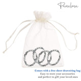 Parcelona Flexible Set of 4 Chenille Ponytail Holder Elastic Hair Ties