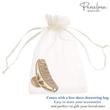 Parcelona French Rain Drop Small 2 3/4" Celluloid Jaw Hair Claw for Women