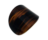 Parcelona French Curved Wide Adjustable Celluloid Hair Barrettes for Women