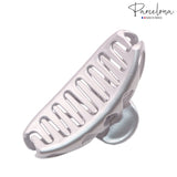 Parcelona French Rain Drop Small 2 3/4" Celluloid Jaw Hair Claw for Women