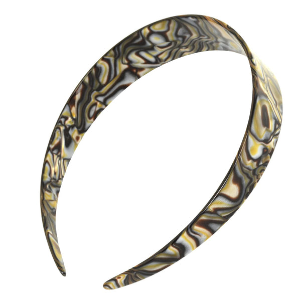 French Amie Ultracomfort Wide 1 1/4" Celluloid Handmade French Hair Headband