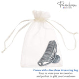 Parcelona French Rain Drop Small 2 3/4" Celluloid Jaw Hair Claw for Women