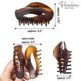 Parcelona French Swift Shell Jaw Hair Claw Clip Clamp with Covered Spring