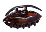 Parcelona French LIP Tortoise Shell Small Celluloid Jaw Hair Claw Clip for Girls