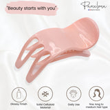 Parcelona French Simply Bear Paw Medium 3” Celluloid Hair Claw Clip for Women