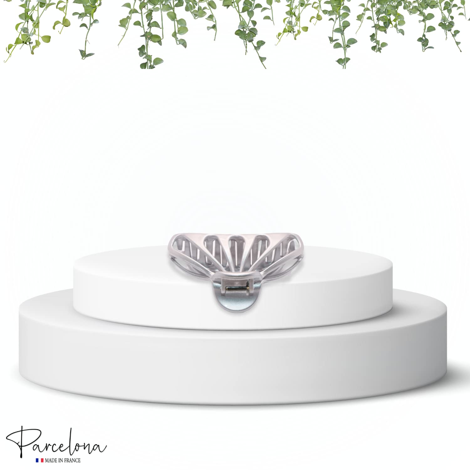 Parcelona French Rain Drop Small 2 3/4" Cellulose Jaw Hair Claw for Women