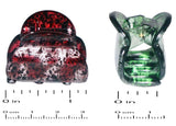 Parcelona French Sparkled Black Dots Red and Green Hair Claws